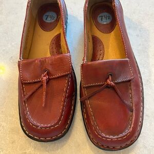 Red Leather Loafers